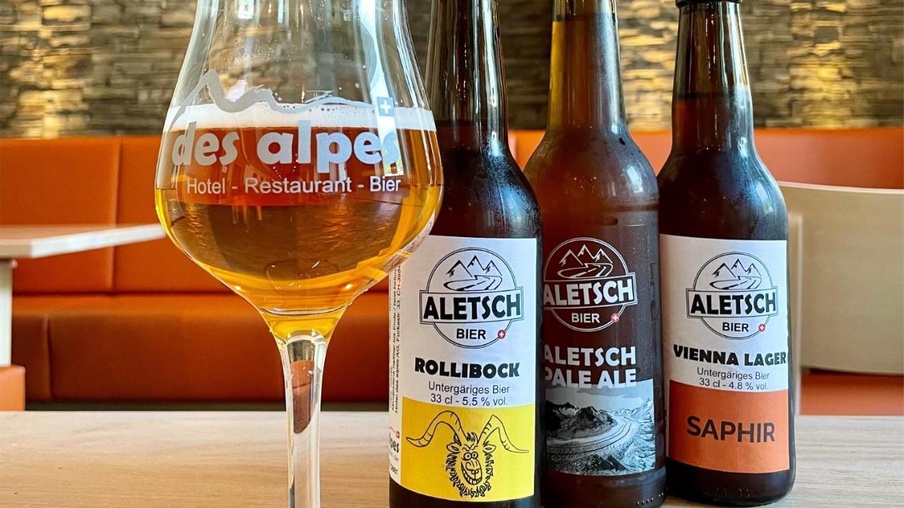 Boutique Und Bier Hotel Des Alpes Fiesch Kültér fotó